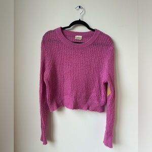 Urban Outfitters Coincidence and Chance Pink Pullover Knit Sweater Heart Elbow